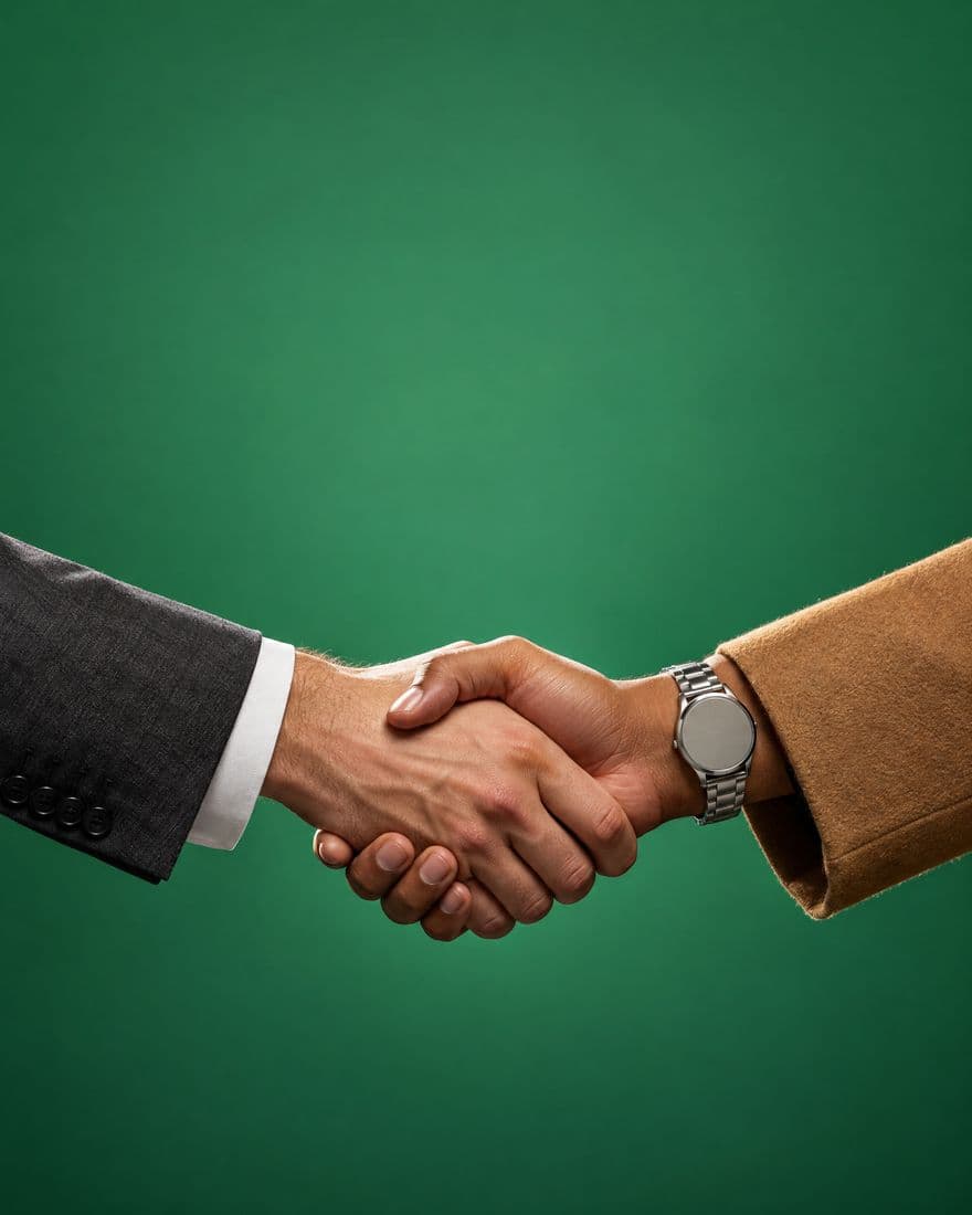 Two people shaking hands